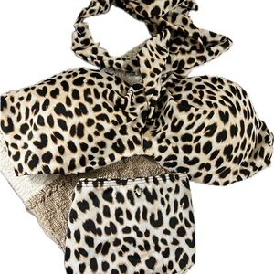 Leopard Print Bikini Top and Bottom Set